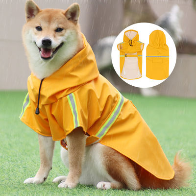 Imperméable coupe-vent pour grand chien avec bandes réfléchissantes pour la randonnée en extérieur
