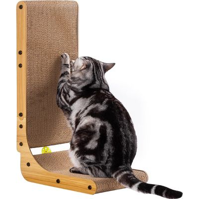 acheter Griffoir écologique en forme de L pour chat, en carton ondulé durable, pour grands chats online manufacture