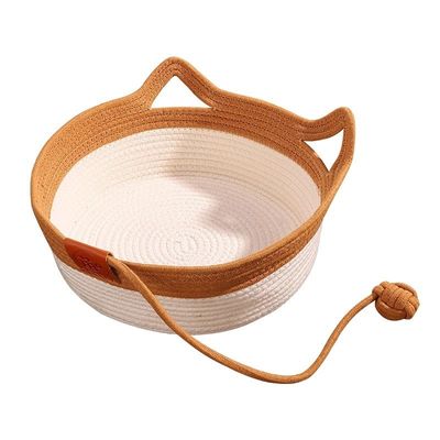 購入 粗いラタン猫用寝床 夏用 傷つきにくい 生分解性素材 online manufacture