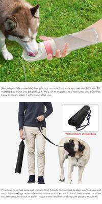 comprar Botella de agua portátil para mascotas de 500 ml para exteriores, dispensador de agua para perros, ecológico para viajes online manufacture